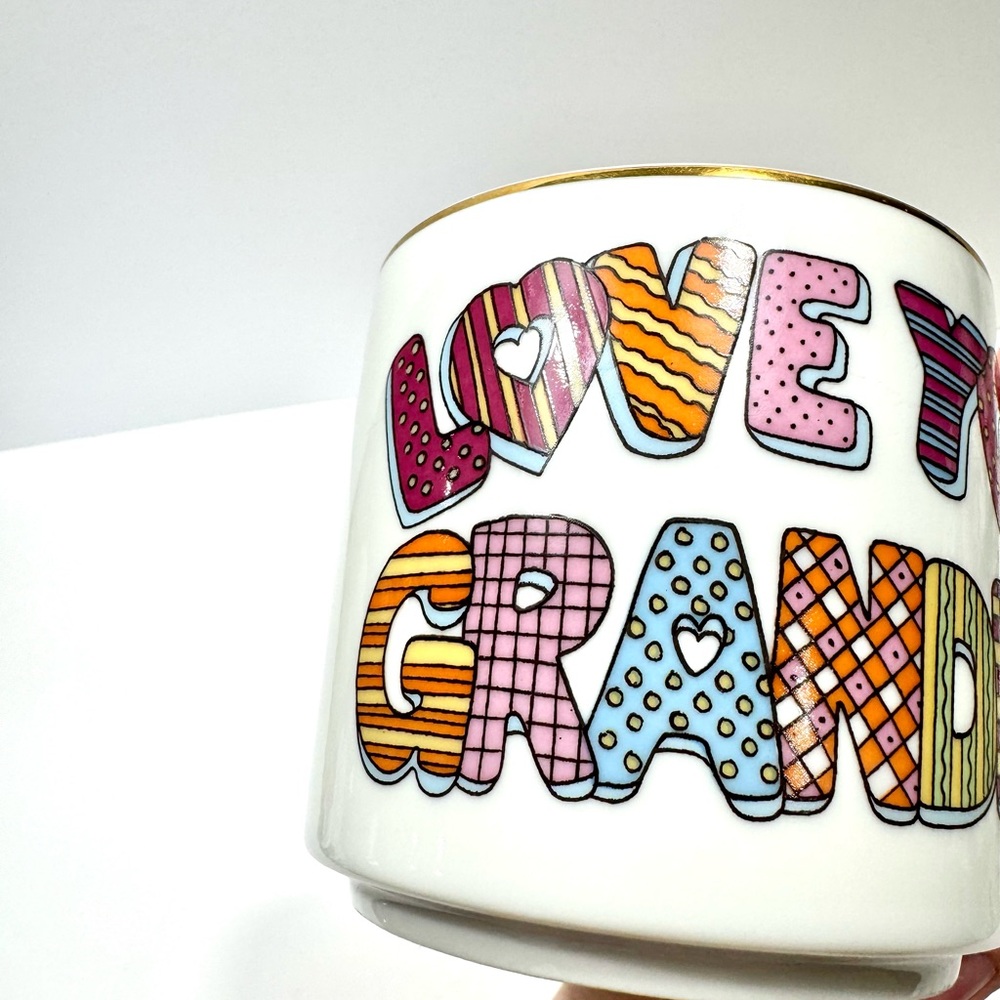 LEFTON HAND PAINTED COLORFUL LOVE YOU GRANDPA TEA MUG - Picture 8 of 9